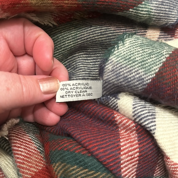 Quagga Red & Green Plaid Wrap Shawl - Picture 6 of 6